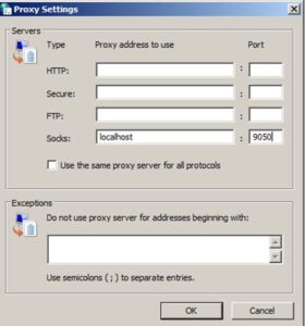 Proxy your socks off - configure Windows Advanced Proxy Settings for Socks Proxy