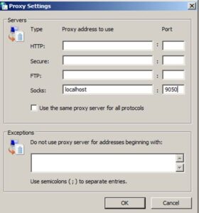 Proxy your socks off - configure Windows Advanced Proxy Settings for forwarded Socks Proxy