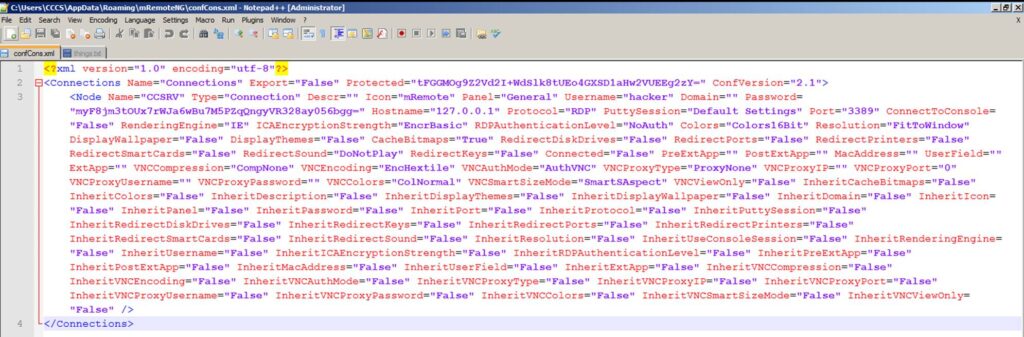 mRemoteNG Connections file